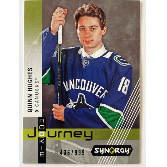 2019-20 Synergy Quinn Hughes Rookie Journey /999 | Local Legends Cards & Collectibles