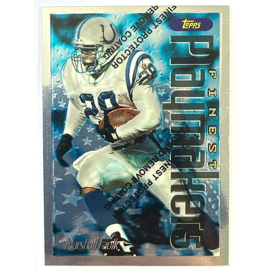 1996 Topps Finest Marshall Faulk Finest Playmakers Unpeeled