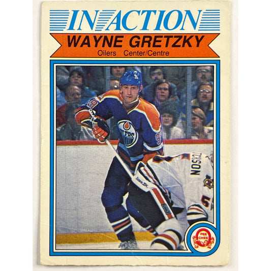 1982-83 O-Pee-Chee Wayne Gretzky In Action #107 | Local Legends Cards & Collectibles