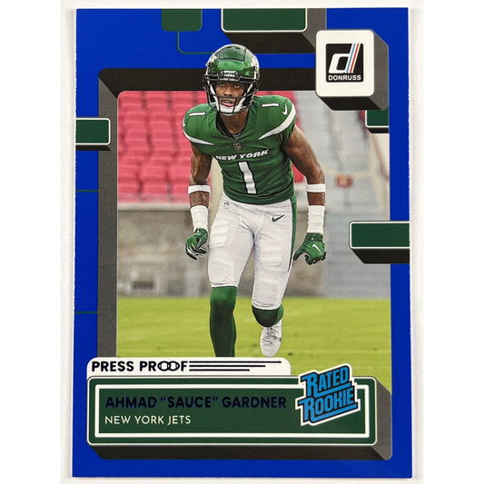 2022 Donruss Ahmad “Sauce” Gardner Press Proof Rated Rookie | Local Legends Cards & Collectibles