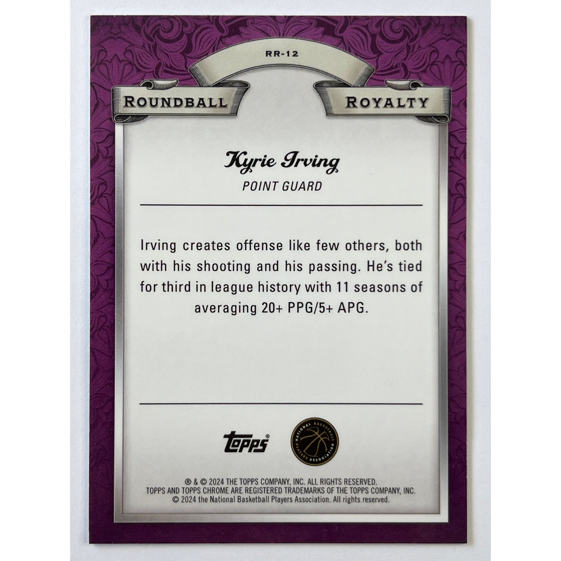 2024 Topps Chrome Kyrie Irving Roundball Royalty Green Logo Refractor | Local Legends Cards & Collectibles