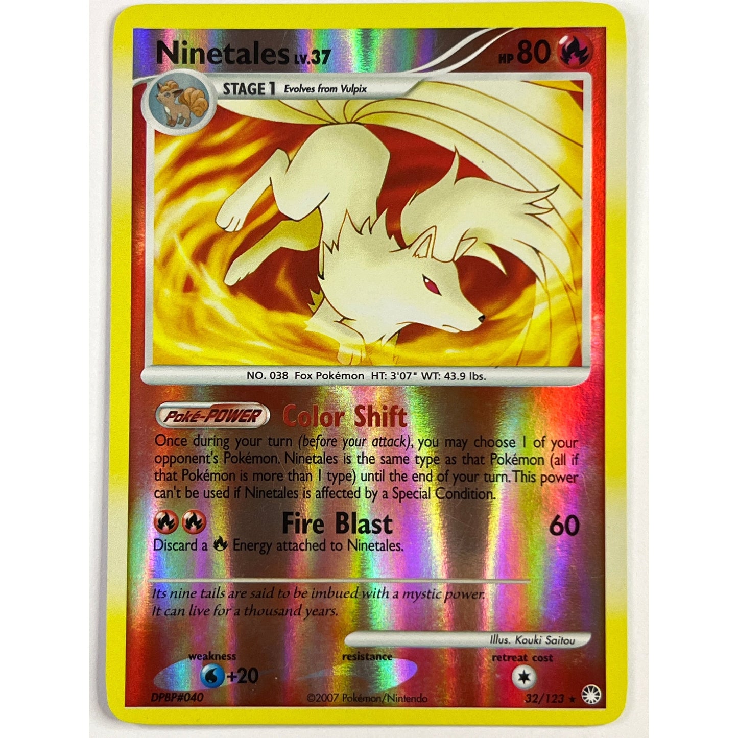 Ninetales Reverse Holo Rare 32/123
