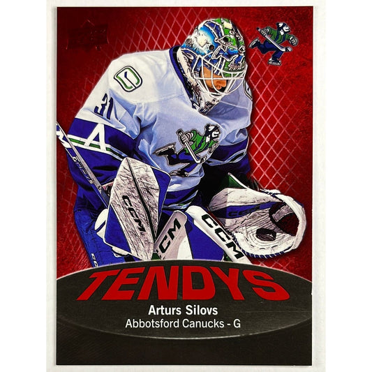2022-23 AHL Arturs “Shutout” Silovs Tendys Red Parallel | Local Legends Cards & Collectibles