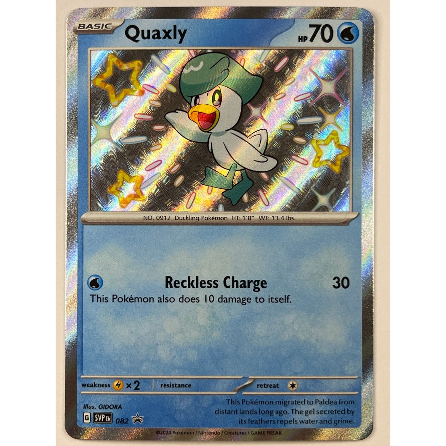 Quaxly Holo Shiny Black Star Promo 082