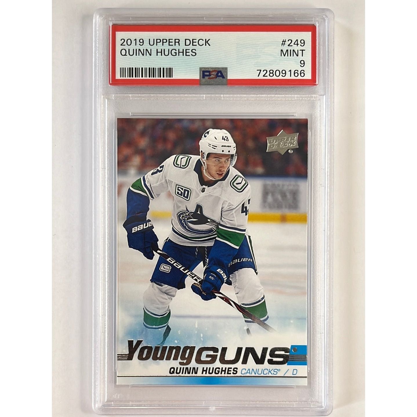 2019-20 Series 1 Quinn Hughes Young Guns PSA 9 MINT