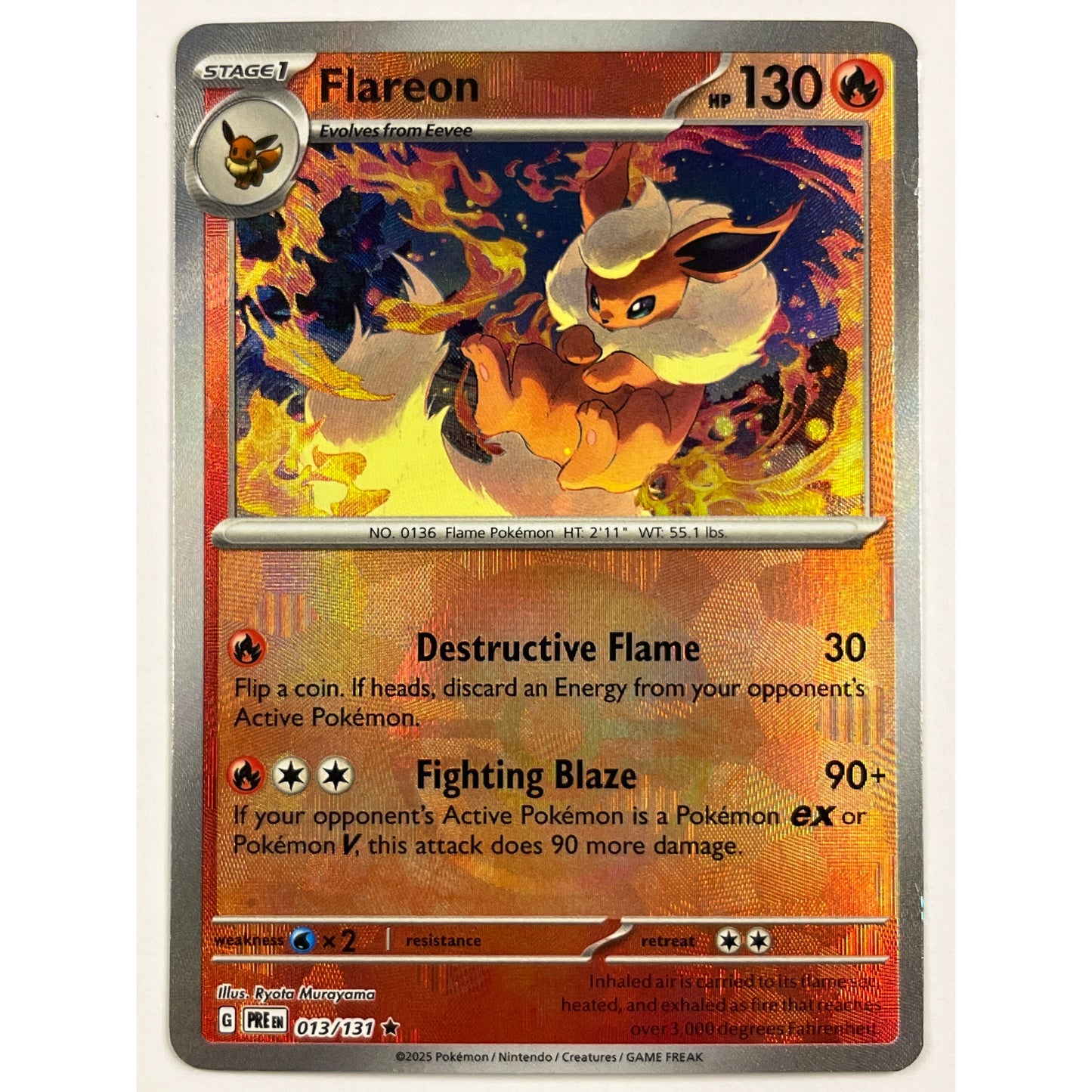 Flareon Pokéball Holo Rare 013/131