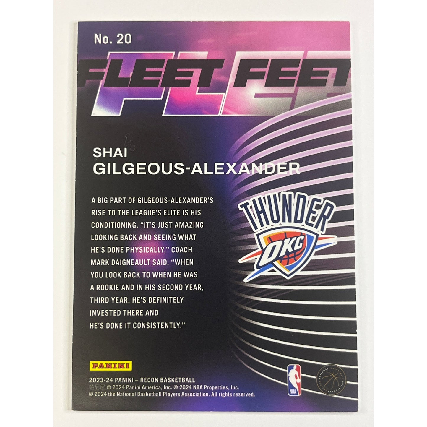 2023-24 Panini Shai Gilgeous-Alexander Fleet Feet