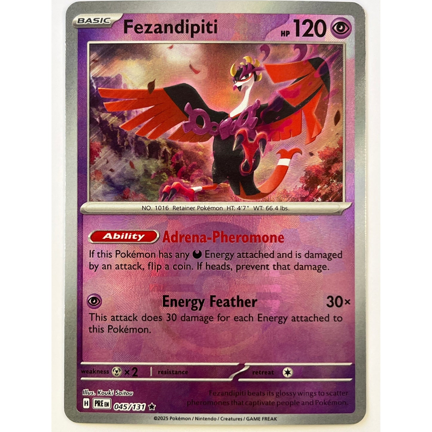 Fezandipiti Pokéball Holo Rare 045/131