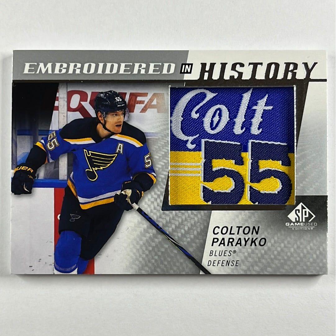 2021-22 SP Game Used Colton Parayko Embroidered in History