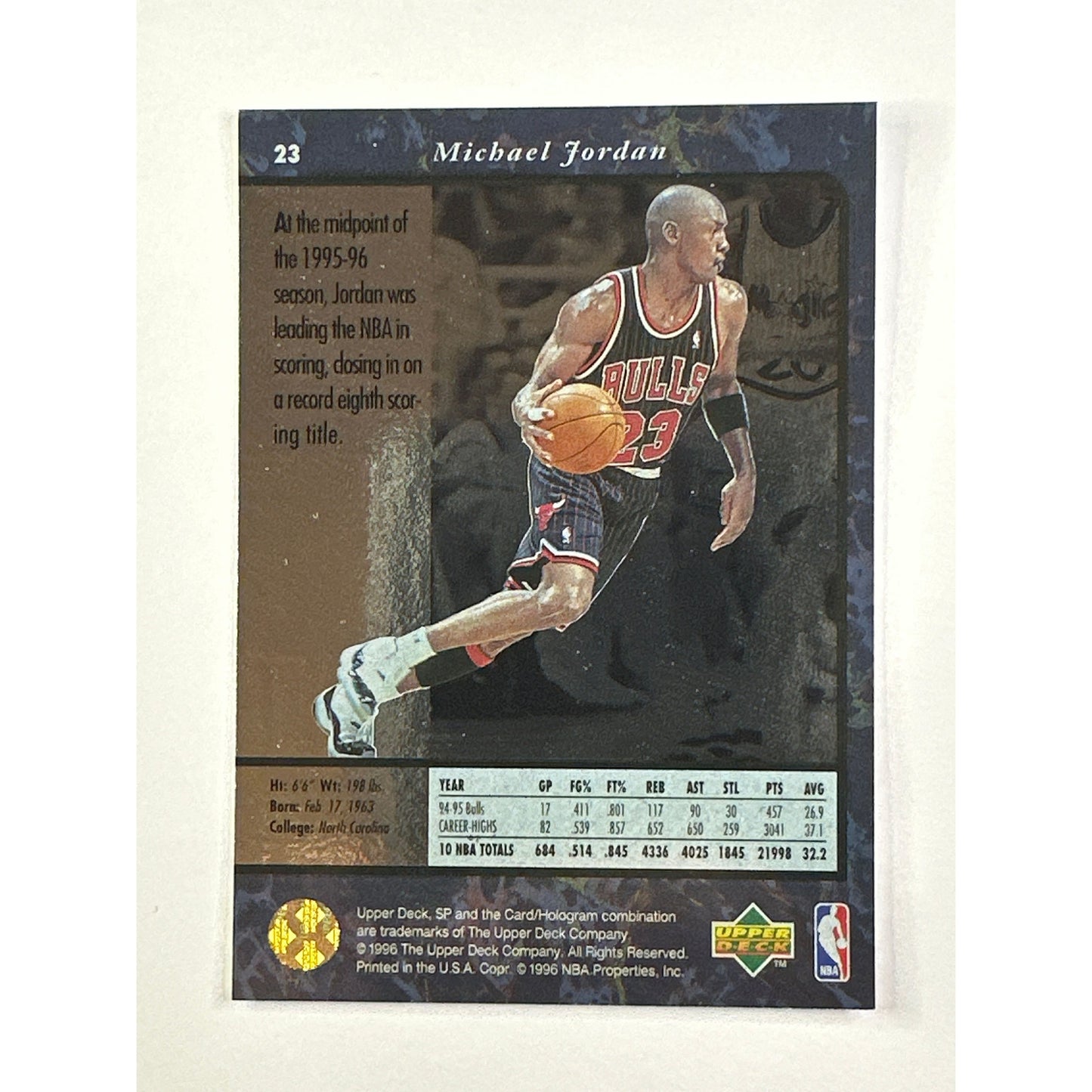 1996 Upper Deck SP Michael Jordan #23 | Local Legends Cards & Collectibles
