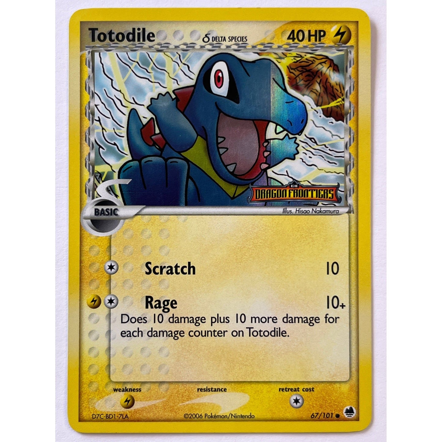 *STAMPED Totodile Reverse Holo Print Error 67/101
