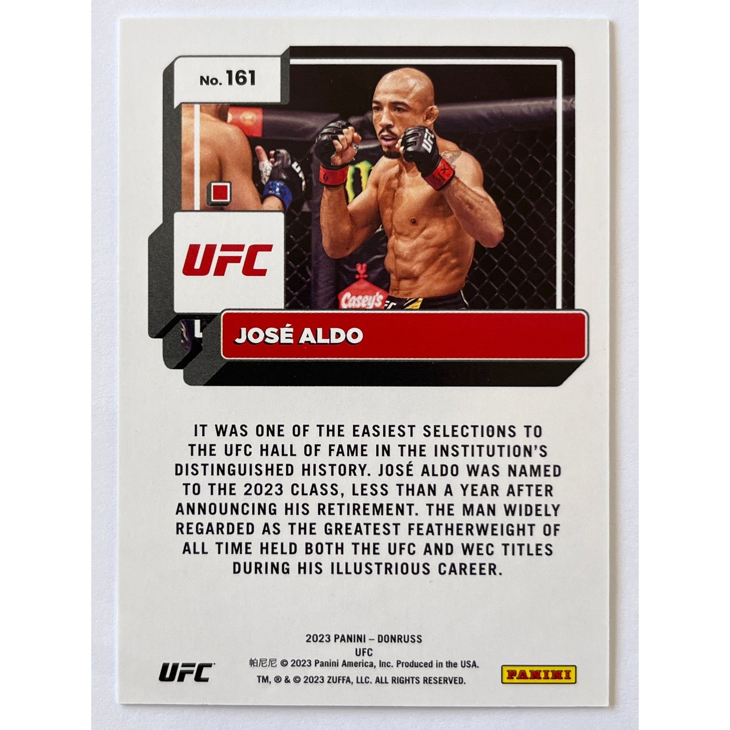 2023 Donruss Jose Aldo Gold Holo /10 | Local Legends Cards & Collectibles