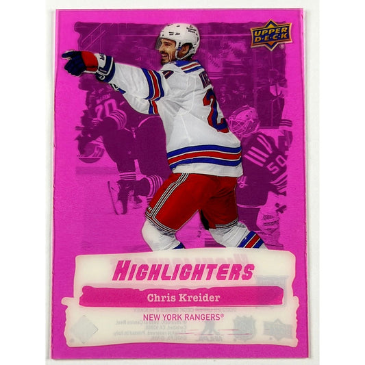 2022-23 Upper Deck Chris Kreider Pink Highlighters | Local Legends Cards & Collectibles