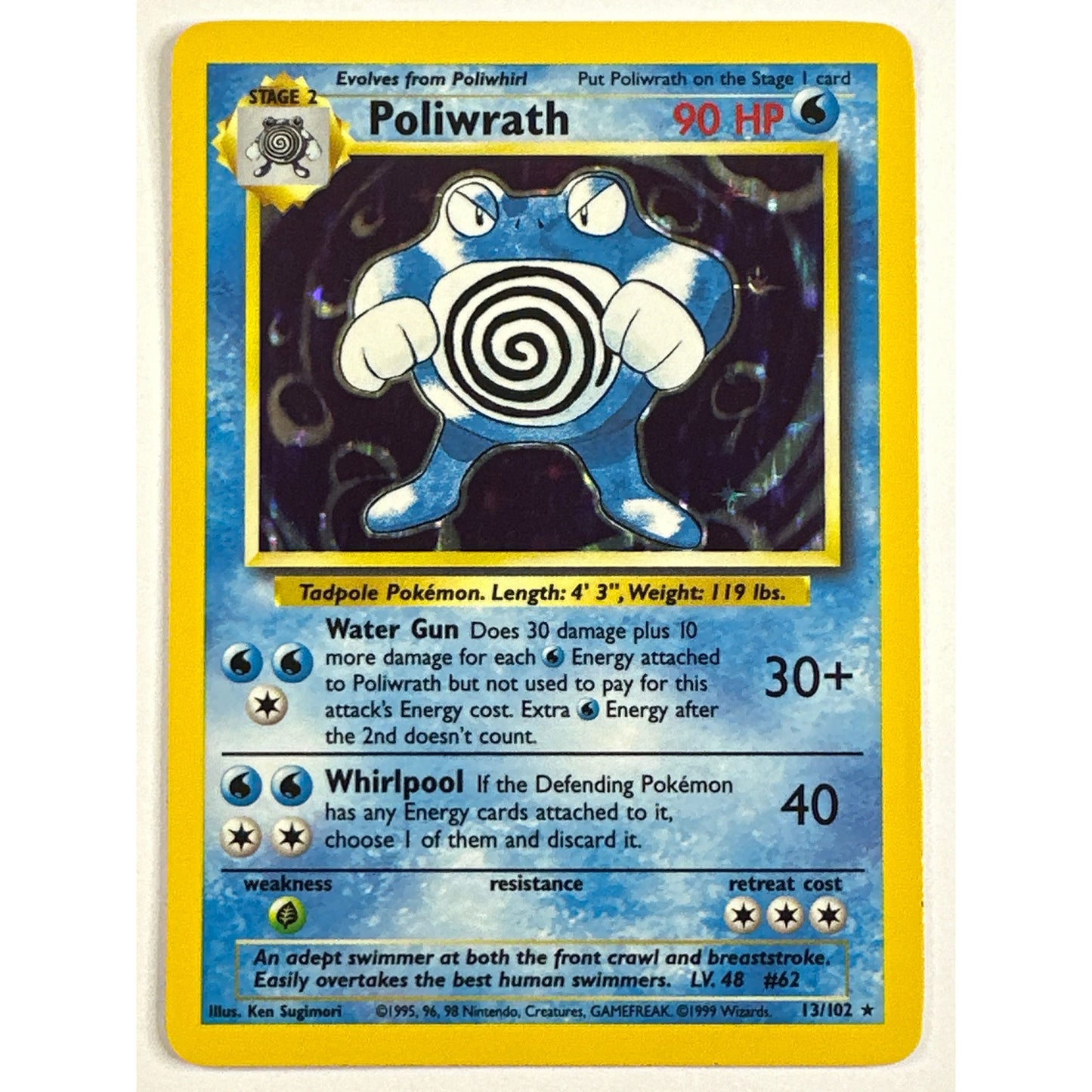 Base Set Poliwrath Holo Rare 13/102