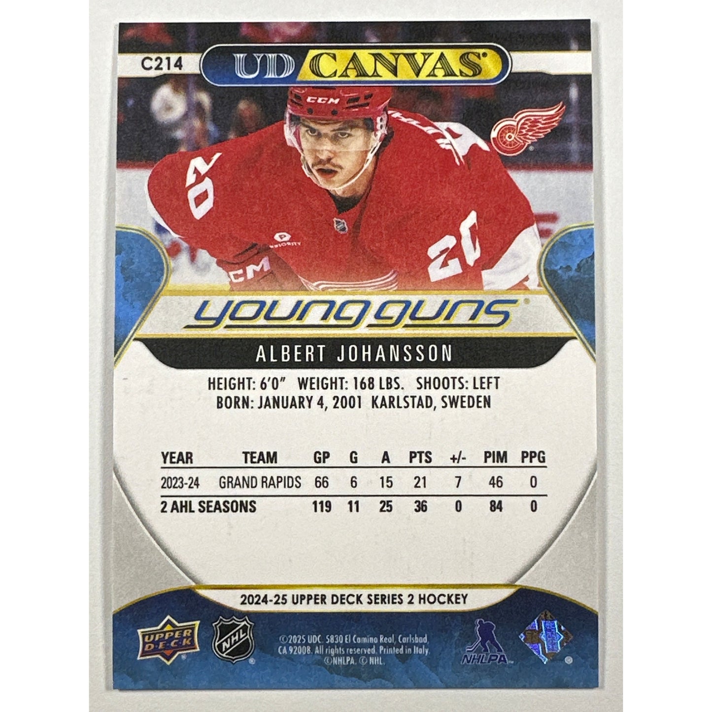 2024-25 Series 2 Albert Johansson UD Canvas Young Guns
