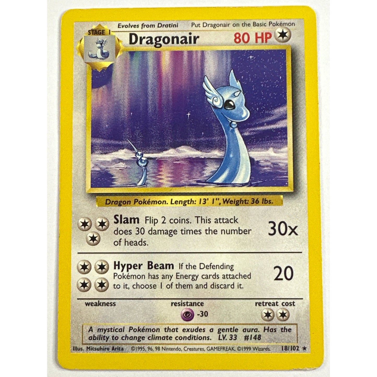 Base Set Dragonair Non Holo Rare 18/20