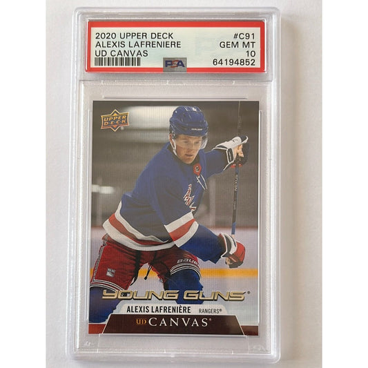 2020-21 Series 1 Alexis Lafreniere Young Guns Canvas PSA 10 GEM MINT