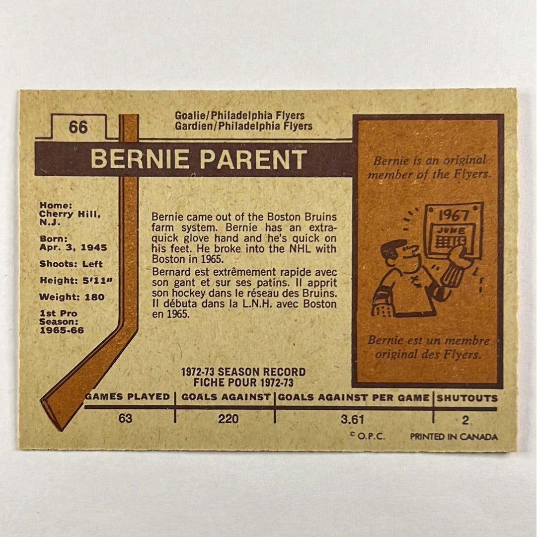 1973-74 O-Pee-Chee Bernie Parent #66 | Local Legends Cards & Collectibles