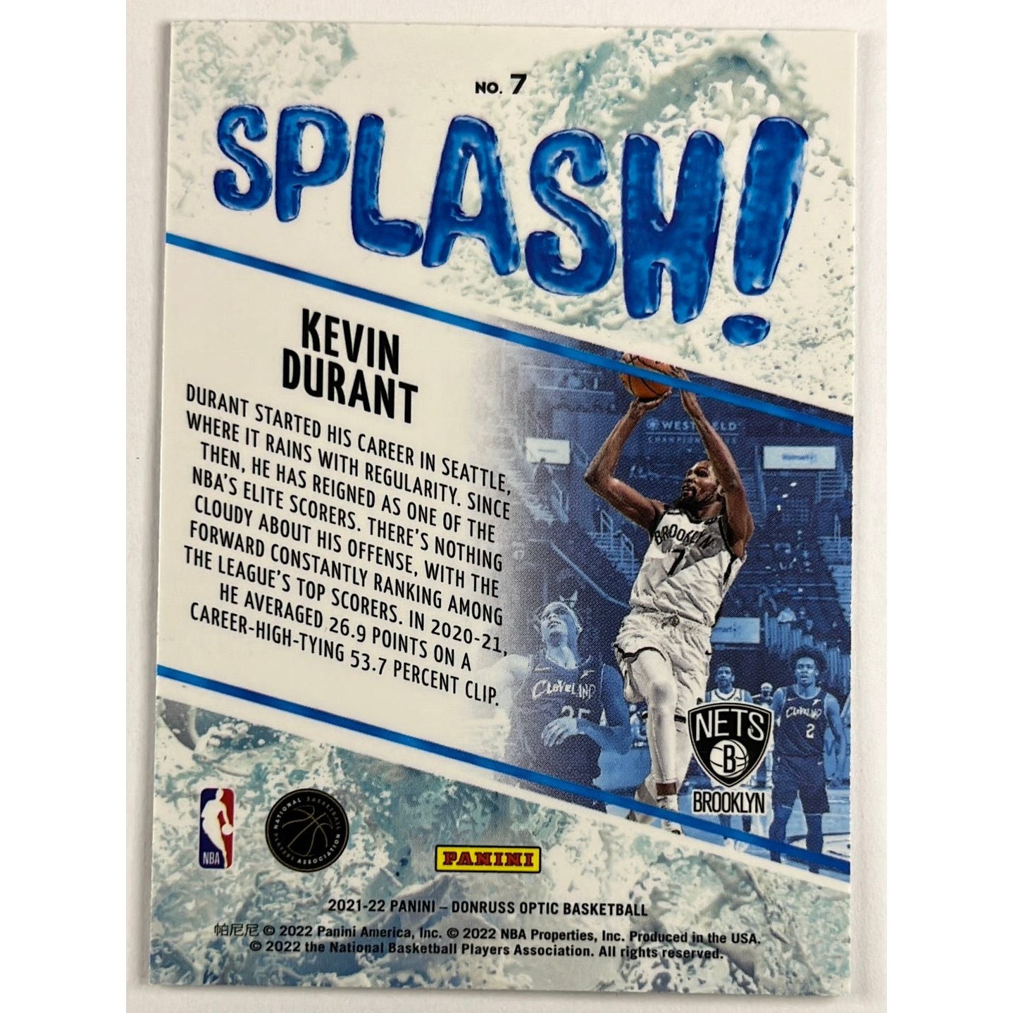2021-22 Optic Kevin Durant SPLASH! | Local Legends Cards & Collectibles