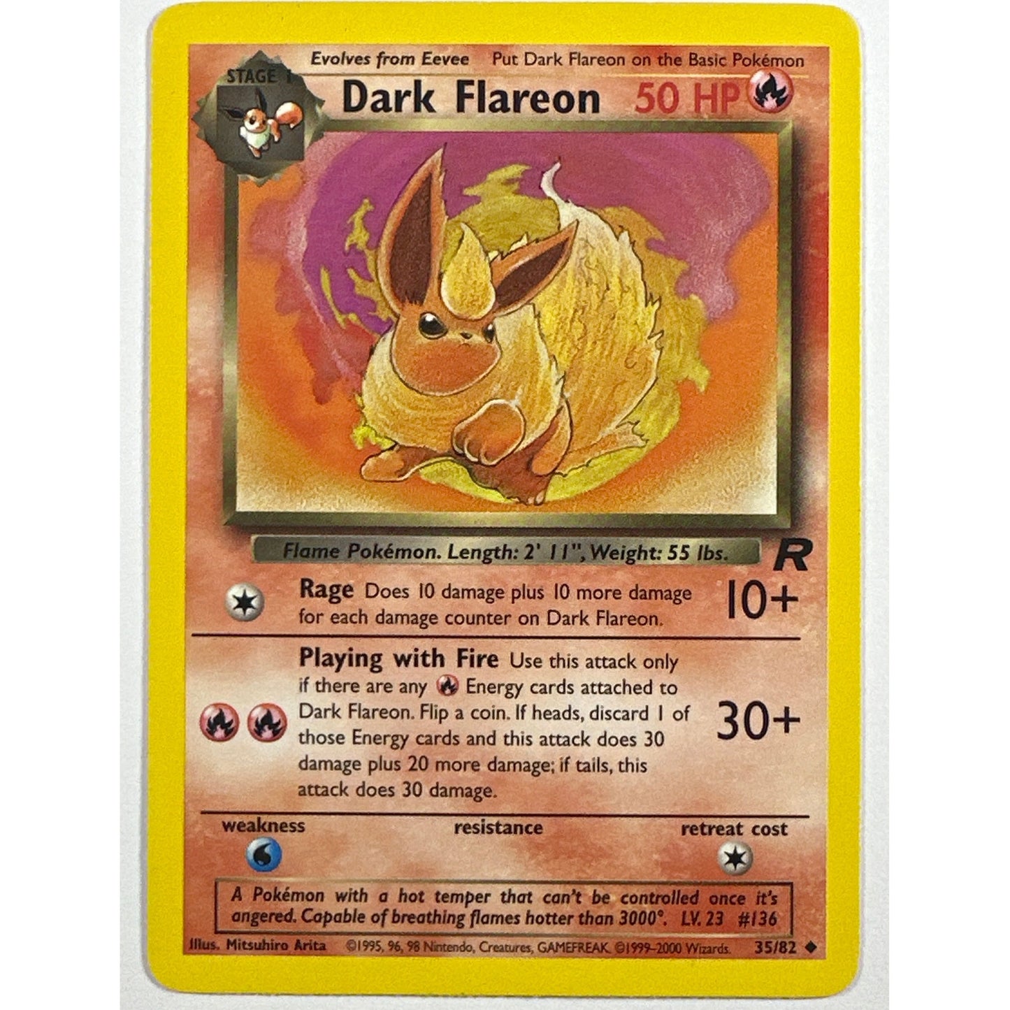 Dark Flareon Non Holo Uncommon 35/82