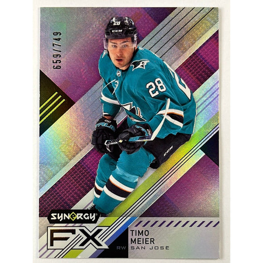 2021-22 Synergy Timo Meier Purple FX /749 | Local Legends Cards & Collectibles