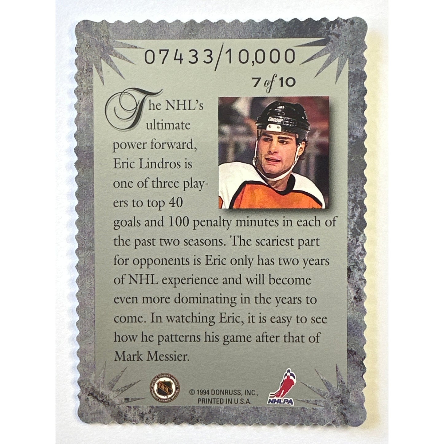 1994-95 Donruss Elite Series Eric Lindros /10,000