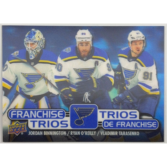 2020-21 Tim Hortons Binnington / O’Reilly / Tarasenko Franchise Trios Lenticular