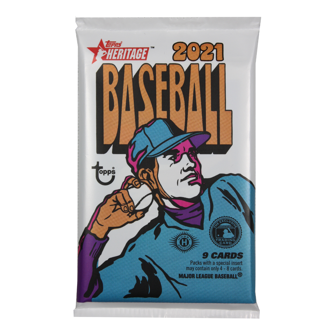 2021 Topps Heritage MLB Baseball Hobby Pack