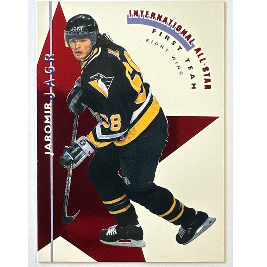 1995-96 Parkhurst Jaromir Jagr First Team All-Star Teemu Selanne Second Team All-Star