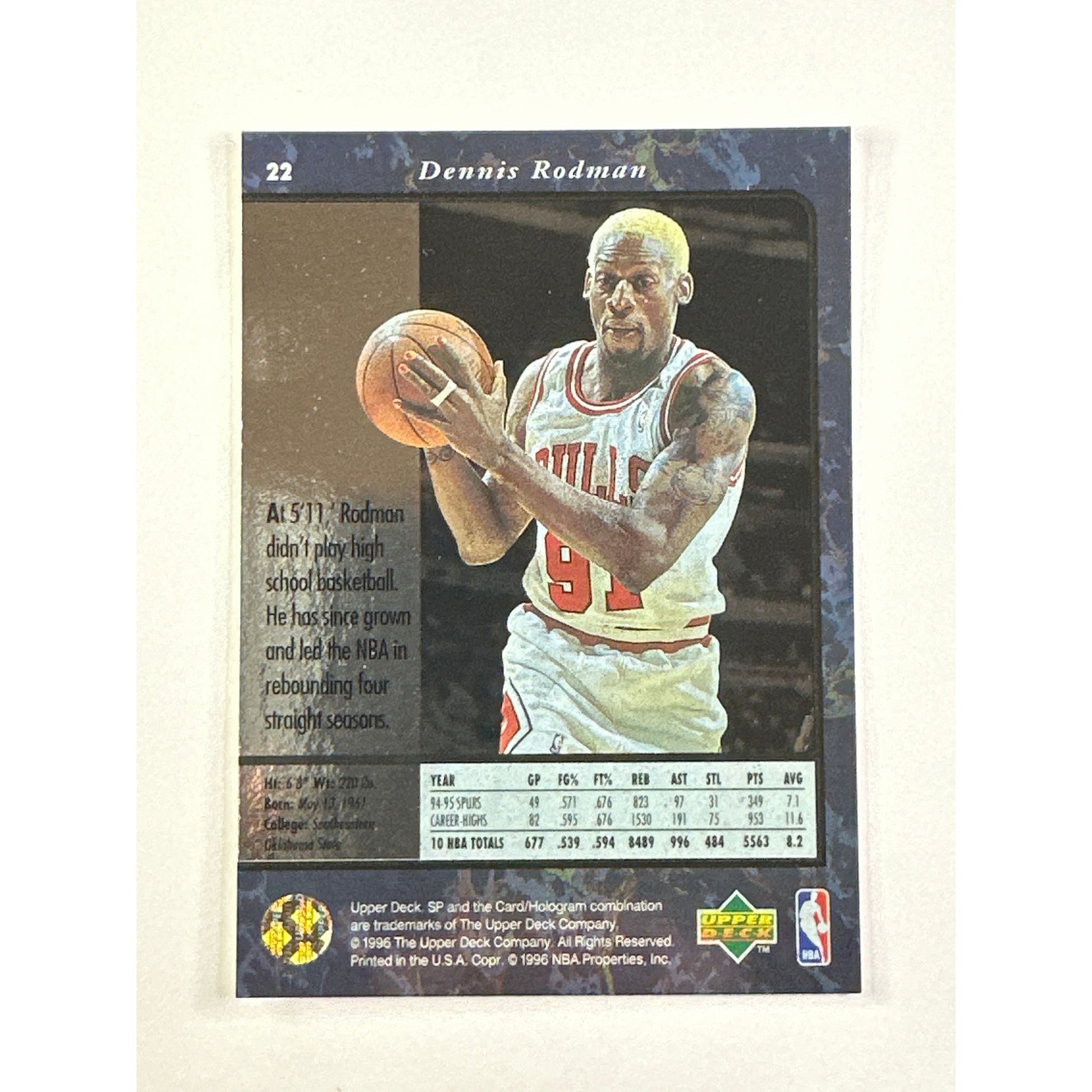 1996 Upper Deck SP Dennis Rodman (MJ in background) #22 | Local Legends Cards & Collectibles