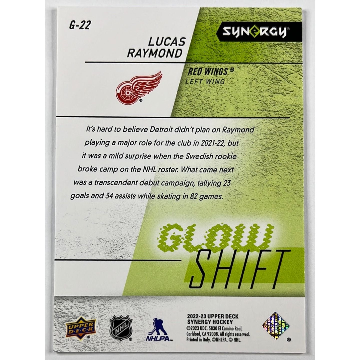 2022-23 Synergy Lucas Raymond | Local Legends Cards & Collectibles