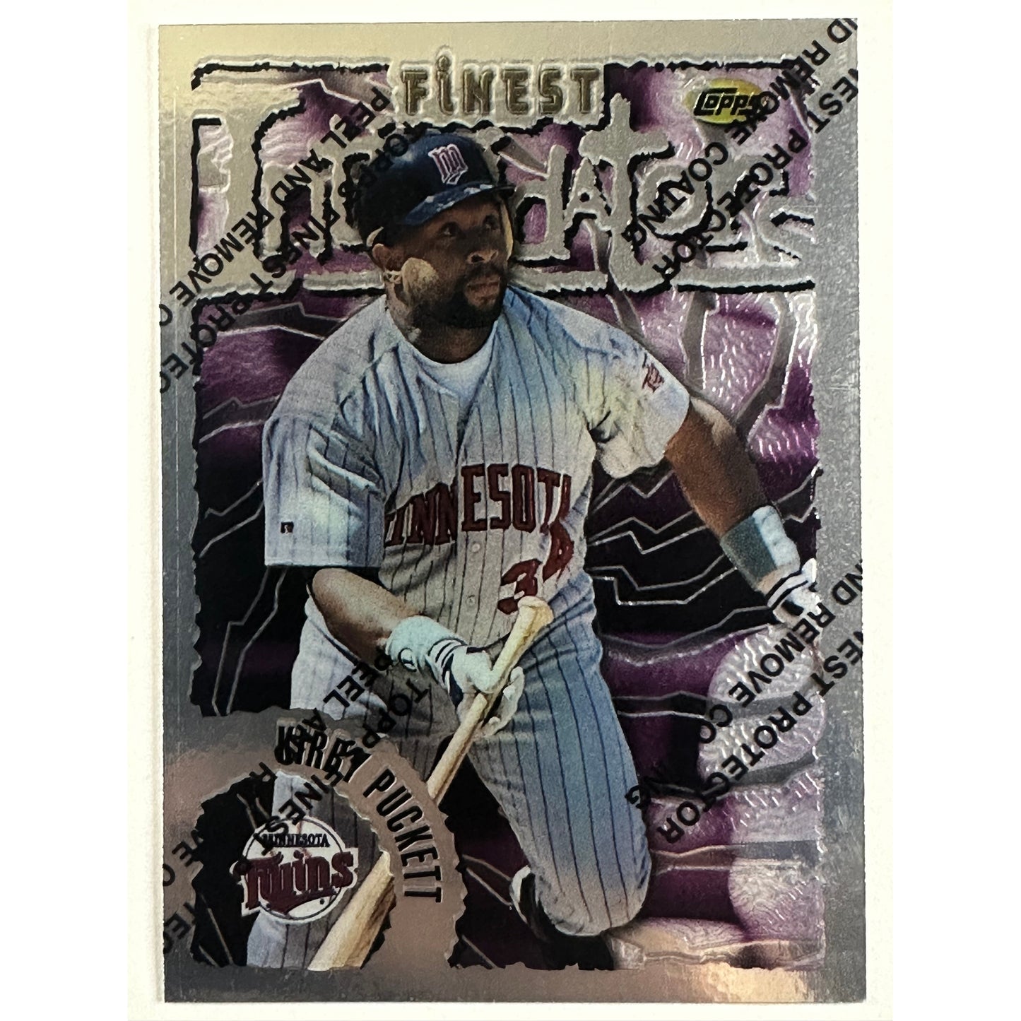 Topps Finest Kirby Puckett Finest Intimidators Unpeeled