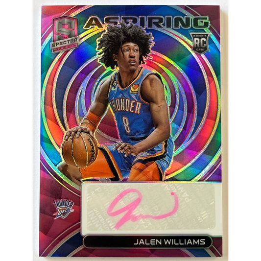 2022-23 Spectra Jalen Williams Pink Prizm Rookie Auto /25 | Local Legends Cards & Collectibles