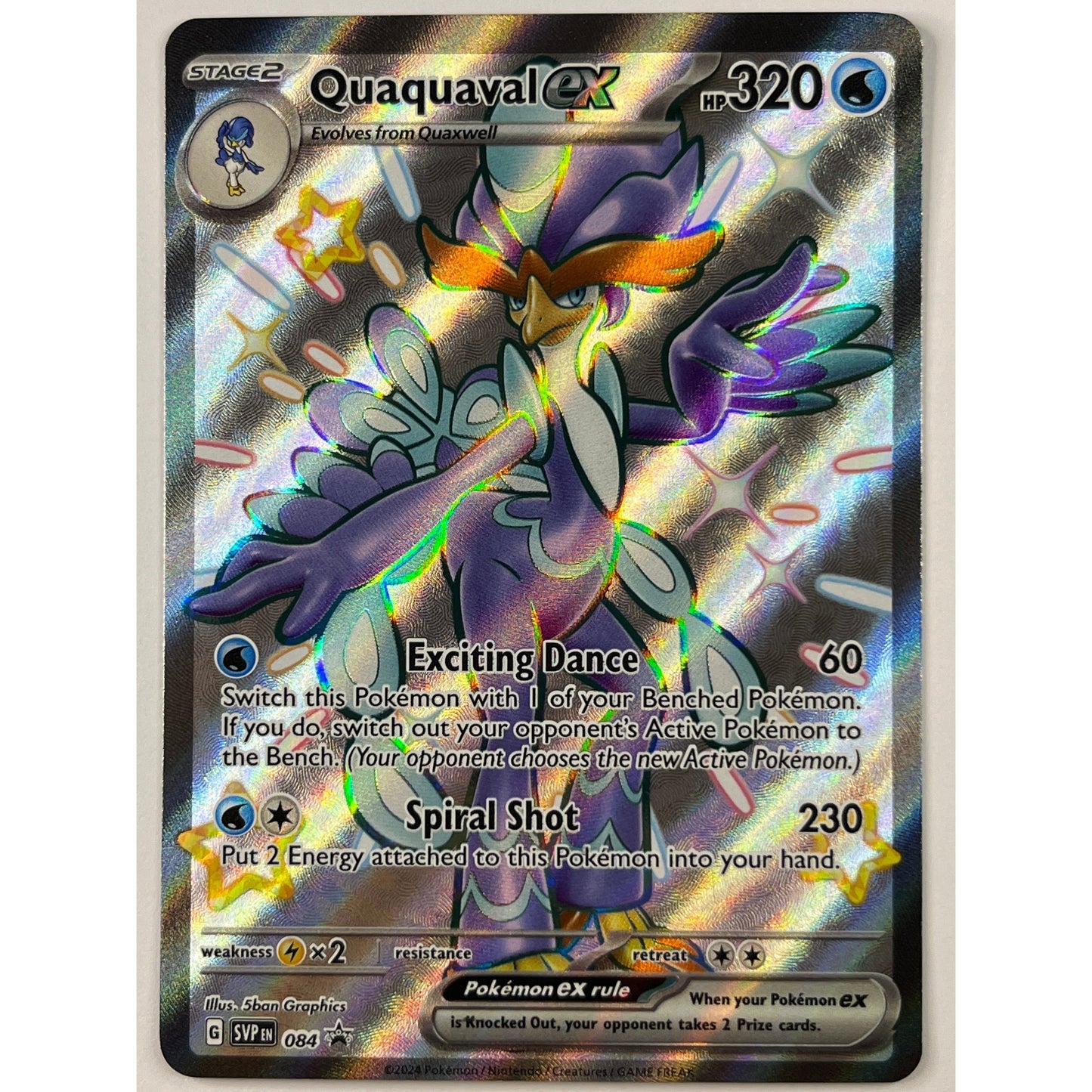 Quaquaval EX Holo Shiny Black Star Promo 084