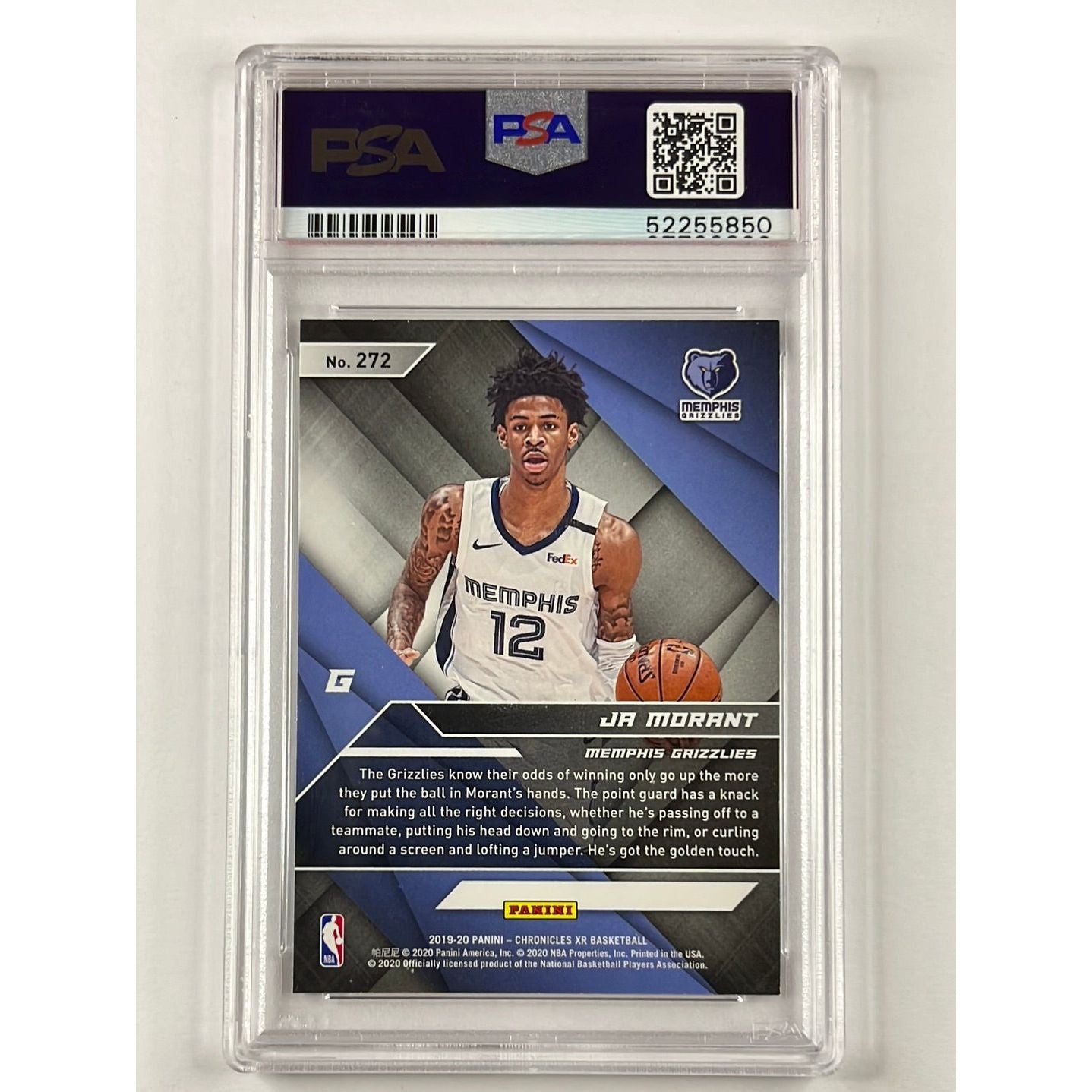 2019-20 Panini Chronicles XR Ja Morant RC PSA 9 MINT