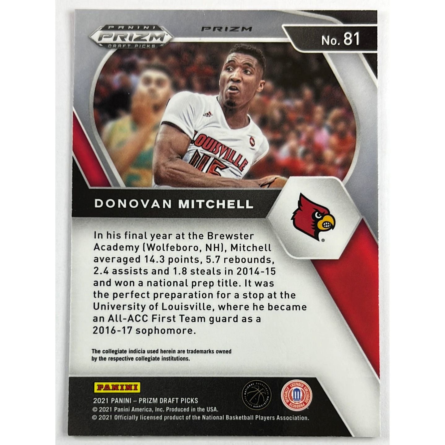 2021 Prizm DP Donovan Mitchell Red White Blue Prizm | Local Legends Cards & Collectibles