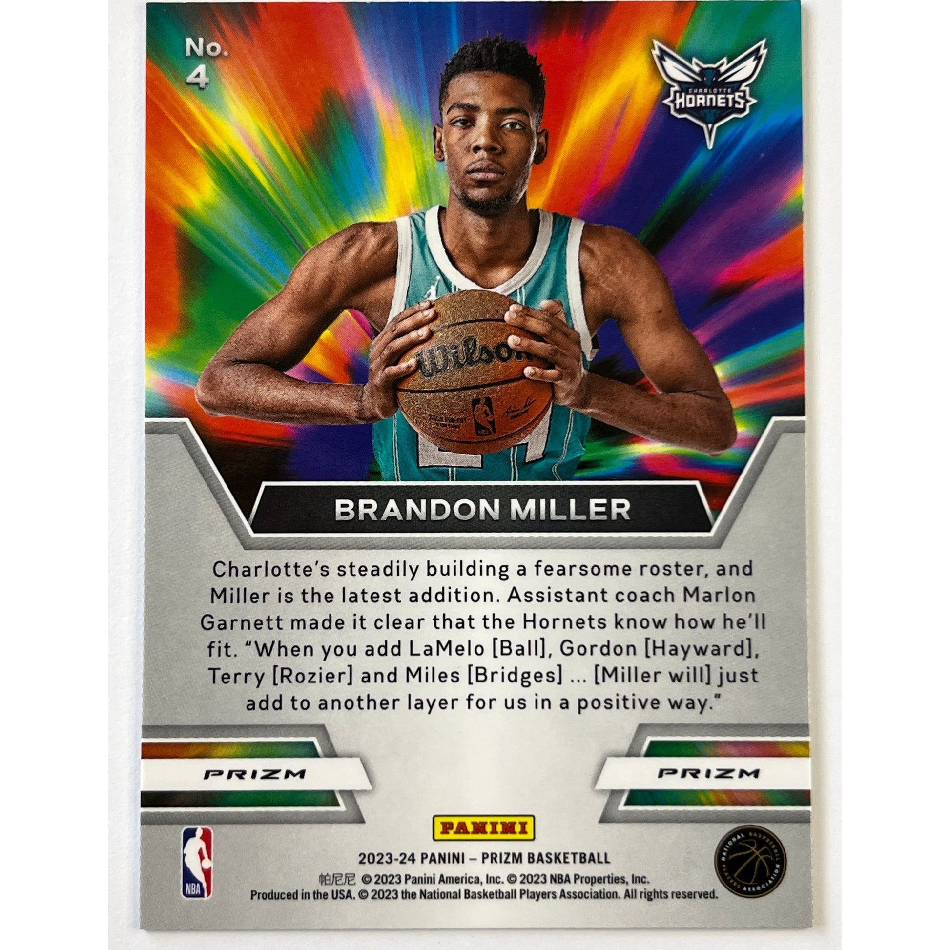 2023-24 Prizm Brandon Miller Instant Impact Prizm | Local Legends Cards & Collectibles