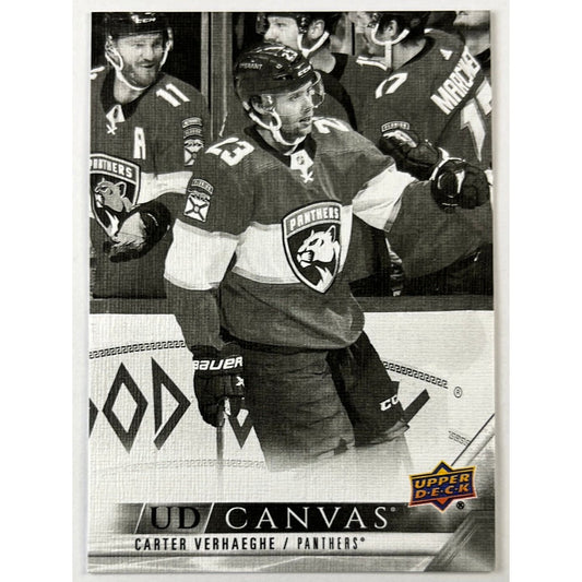 2022-23 Series 1 Carter Verhaeghe Black & White Canvas SP | Local Legends Cards & Collectibles