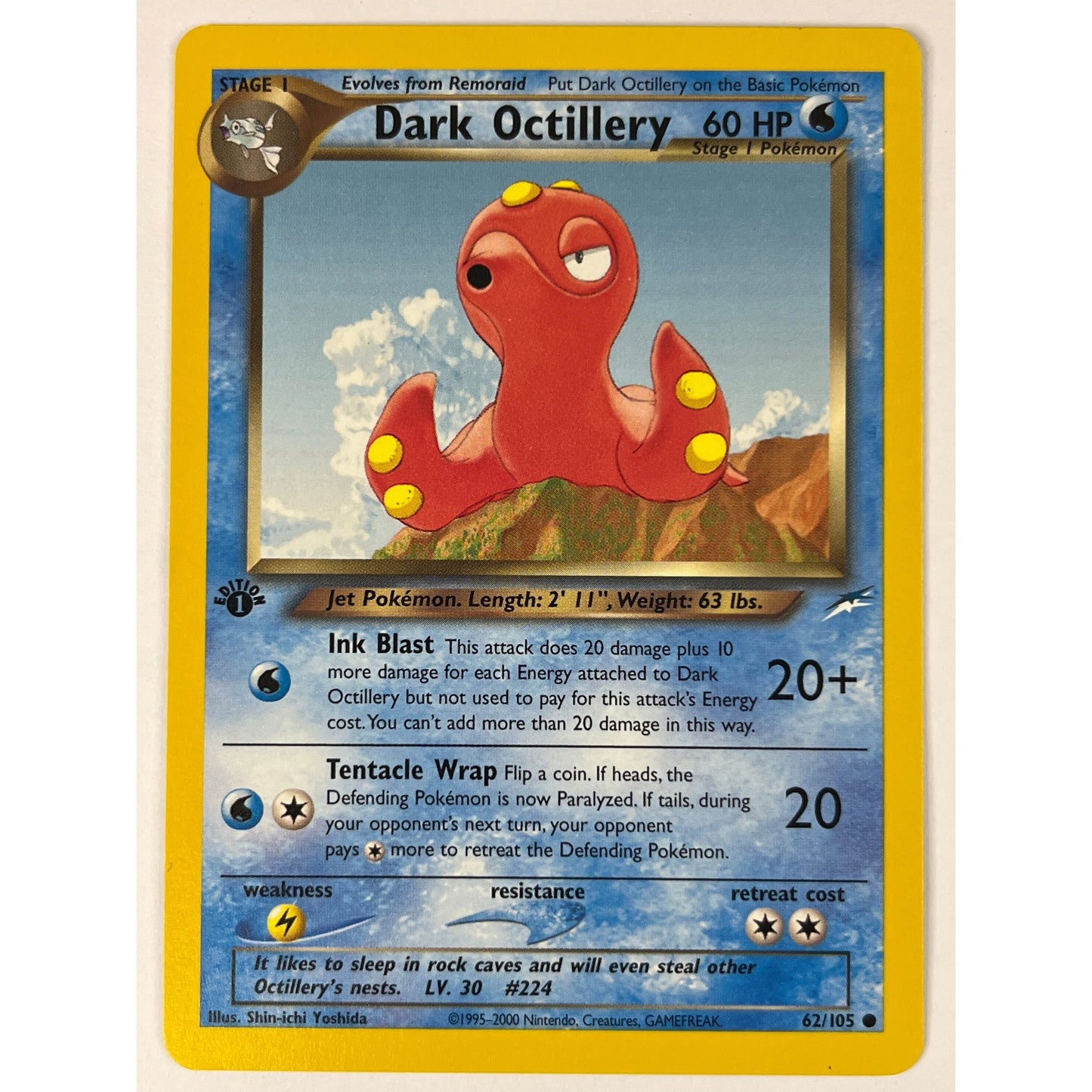 1st Edition Dark Octillery Non Holo Common 62/105