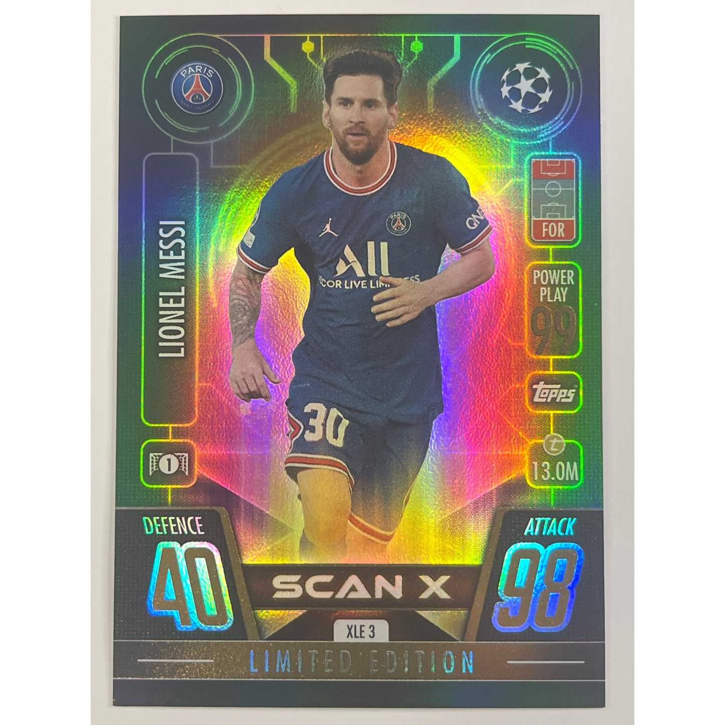 2021 Topps Match Attack Lionel Messi Scan X