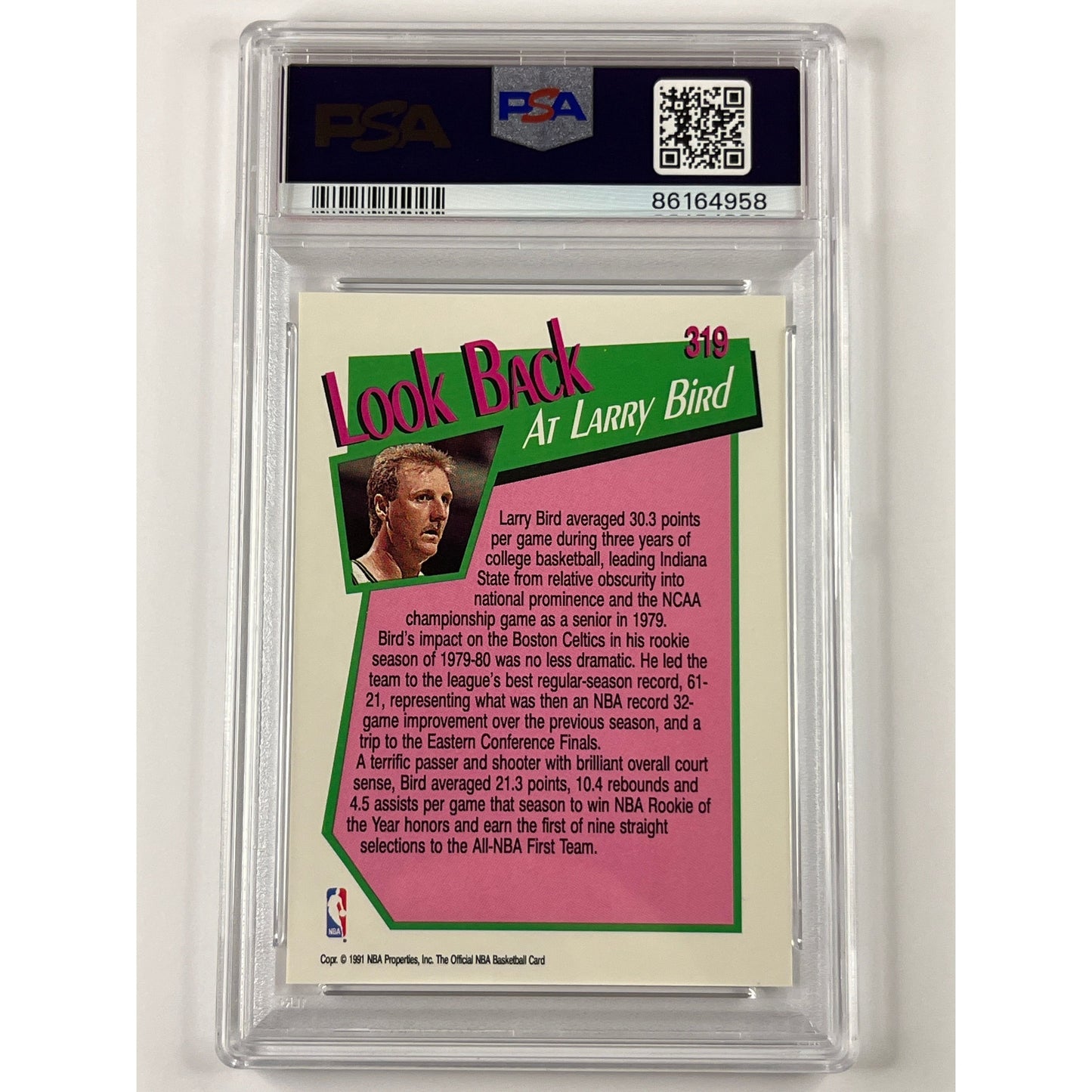 1991-92 Hoops Larry Bird Class of 79’ PSA 9 MINT | Local Legends Cards & Collectibles