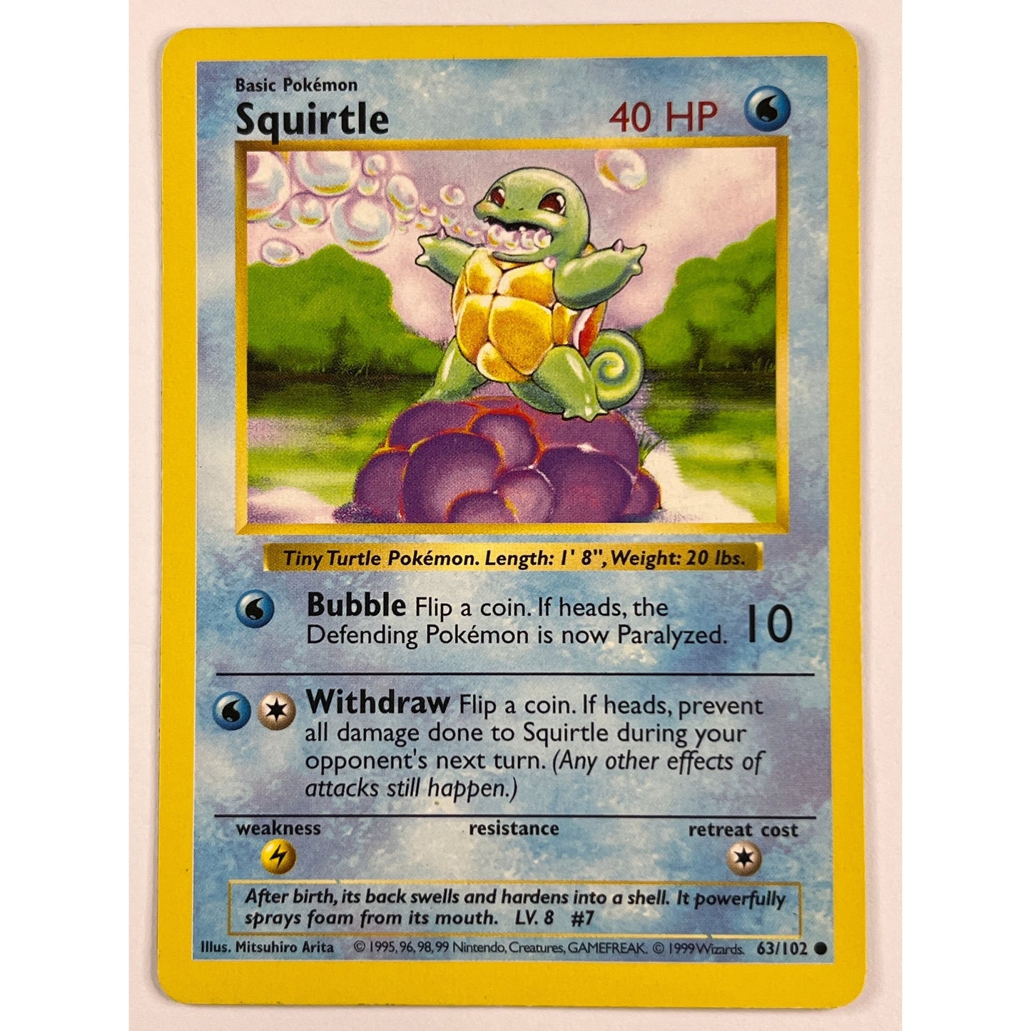 Shadowless Squirtle Non Holo Common 63/102