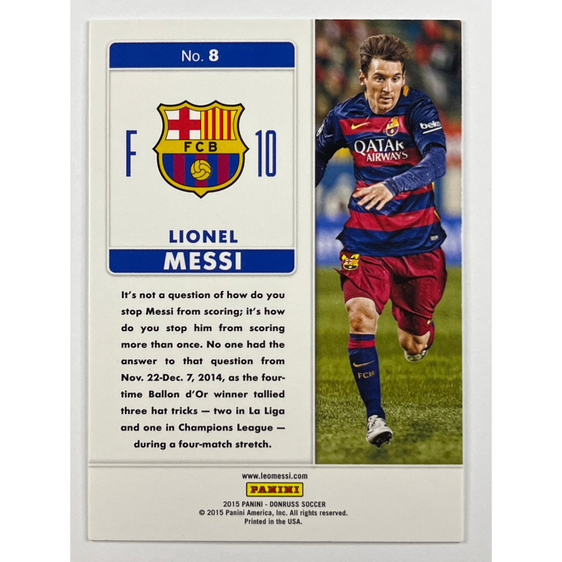 2015 Donruss Lionel Messi | Local Legends Cards & Collectibles
