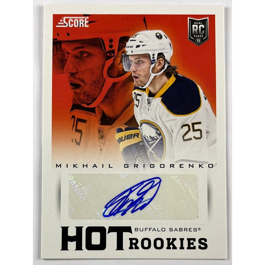 2012-13 Score Mikhail Grigorenko Hot Rookies Auto | Local Legends Cards & Collectibles