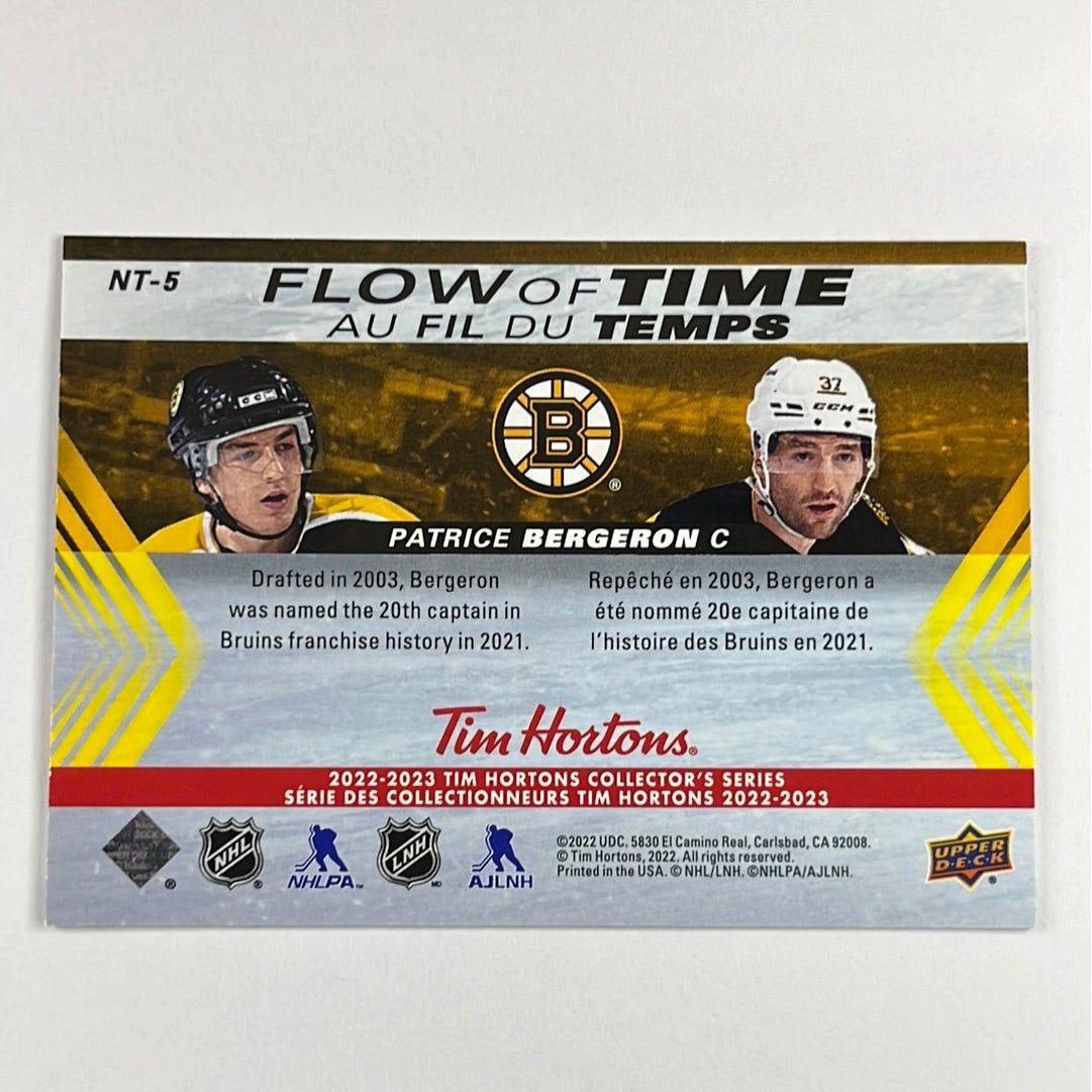 2022-23 Tim Hortons Patrice Bergeron Flow of Time 3D Lenticular | Local Legends Cards & Collectibles