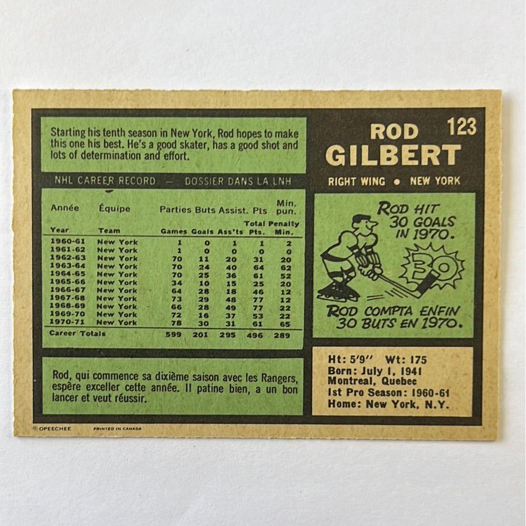 1971-72 O-Pee-Chee Rod Gilbert | Local Legends Cards & Collectibles