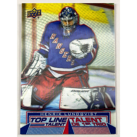 2018-19 Tim Hortons Henrik Lundqvist Top Line Talent 3D Lenticular | Local Legends Cards & Collectibles