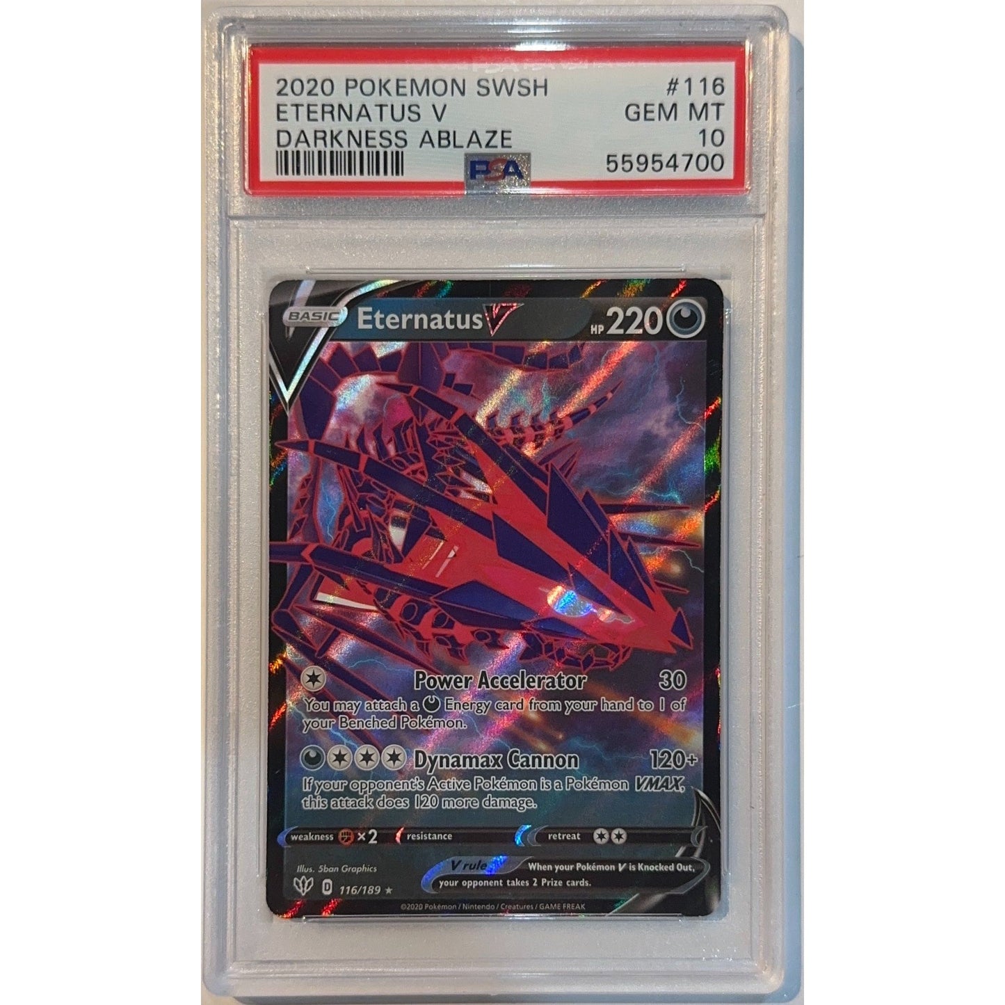 Eternatus V Holo Ultra Rare 116/189 PSA 10 GEM MINT
