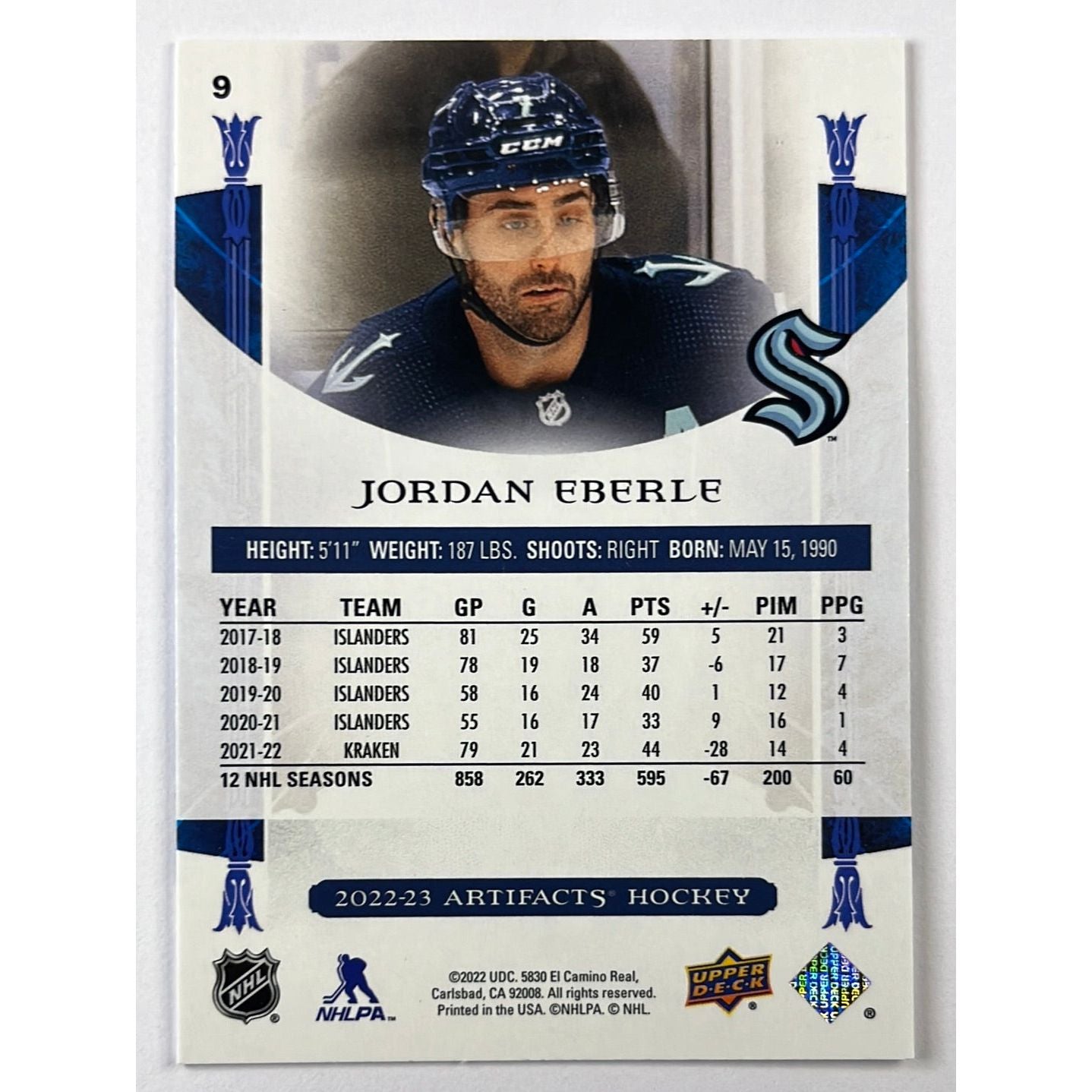 2022-23 Artifacts Jordan Eberle Teal Parallel | Local Legends Cards & Collectibles