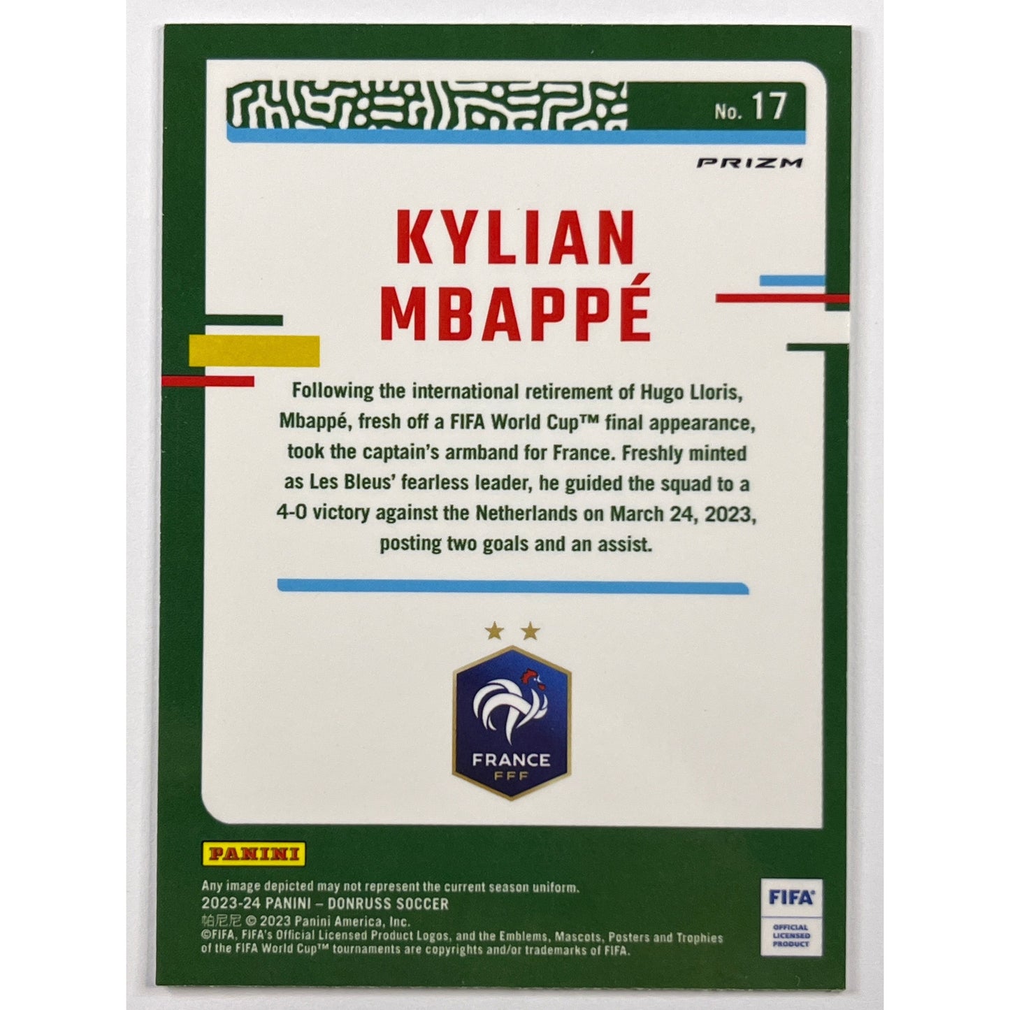 2023-24 Donruss Optic Kylian Mbappe Silver Holo Prizm | Local Legends Cards & Collectibles